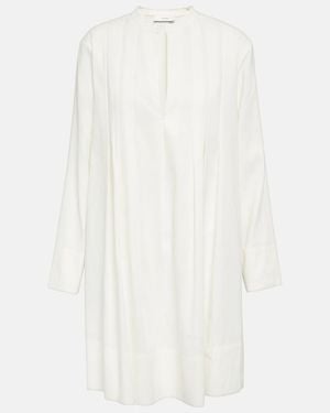 Vince Trapeze Linen-Blend Minidress - White
