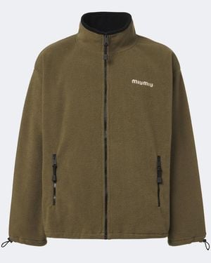 Miu Miu Jacke Aus Fleece - Grün