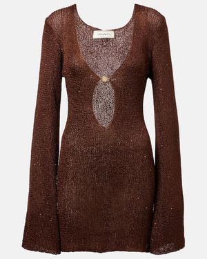 Bananhot Rey Sequined Minidress - Brown