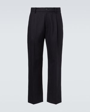 Studio Nicholson X Aaron Levine Selby Wool Straight Pants - Blue