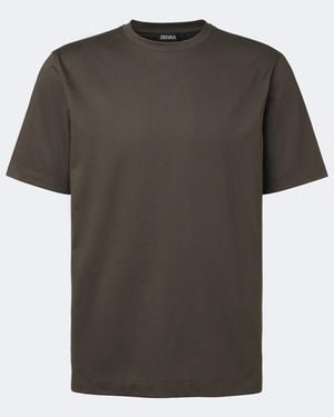 ZEGNA Cotton Jersey T-Shirt - Green