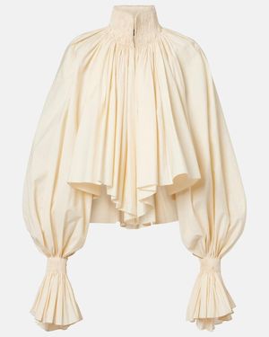 KHAITE Bluse Durer Aus Einem Baumwollgemisch - Natur