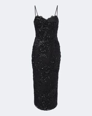 Rebecca Vallance Beau Sequined Cocktail Dress - Black