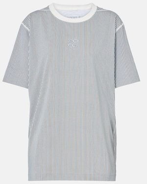 Loewe X On Embroidered Striped T-Shirt - Grey