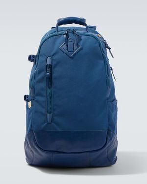 Visvim Cordura 20L Leather-Trimmed Backpack - Blue