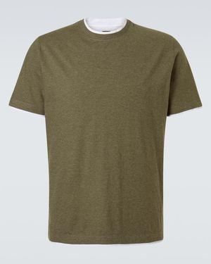Fedeli Cotton Jersey T-Shirt - Green