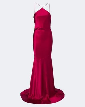 Alex Perry Robe Aus Seidensatin - Rot