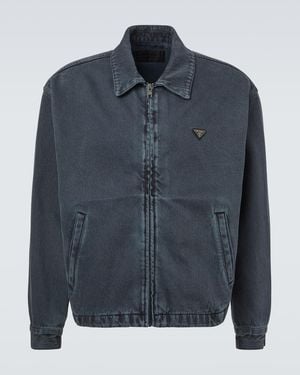 Prada Denim Blouson Jacket - Blue