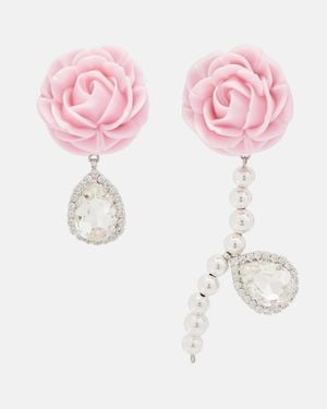 Magda Butrym Pendientes Rose Adornados - Rosa