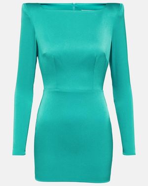 Alex Perry Crepe Satin Minidress - Blue