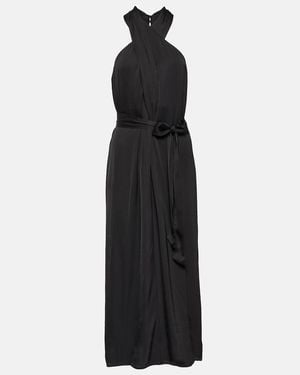 Velvet Stephanie Halterneck Midi Dress - Black