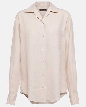 Loro Piana Neo Andre Linen Shirt - White
