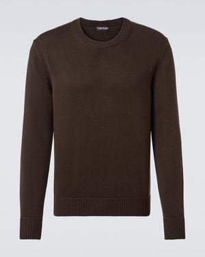 Tom Ford Pullover Aus Baumwolle Und Seide - Braun