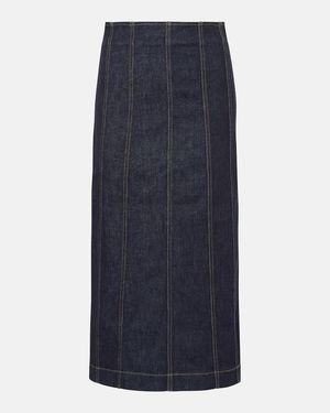 Veronica Beard Fiona Denim Maxi Skirt - Blue