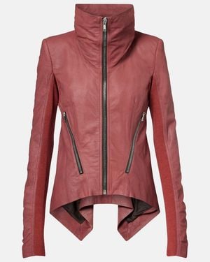 Rick Owens Leather Jacket - Red