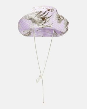Erdem Floral Canvas Bucket Hat - Blue
