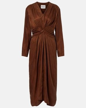 Isabel Marant Draped Midi Dress - Brown