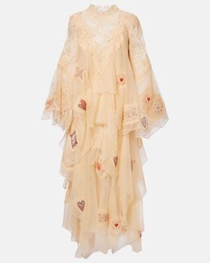 Zimmermann Hypnotic Cascading Silk Gown - Natural