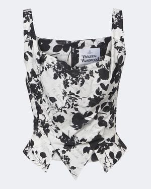 Vivienne Westwood Sunday Floral Bustier Top - White