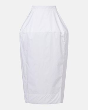 Rohe Cotton Poplin Midi Skirt - White