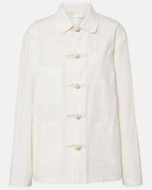 The Row Behati Cotton Poplin Jacket - White
