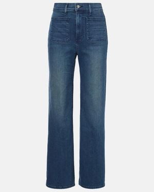 Veronica Beard Crosbie High-Rise Flared Jeans - Blue