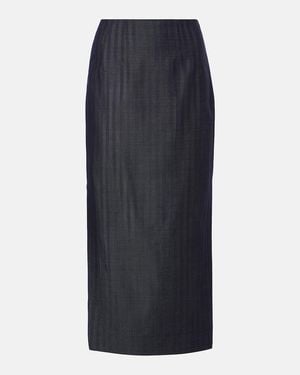 Etro Wool-Blend Pencil Skirt - Blue