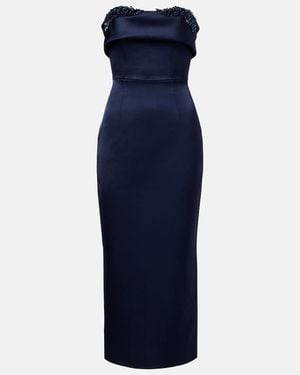 Rachel Gilbert Laira Embellished Cocktail Dress - Blue