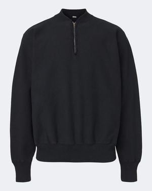 A.PRESSE Cotton Zip-Up Jumper - Blue
