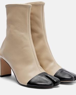 Christen Tabi 75 Leather Ankle Boots - Natural