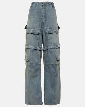 Balenciaga Mid-Rise Cargo Jeans - Blue