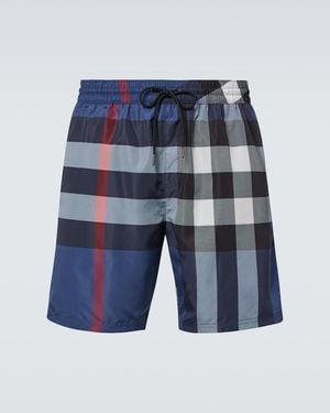Burberry Banador Con Check - Azul
