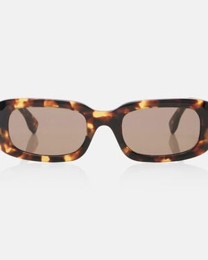 Fendi Ff Diamonds Rectangular Sunglasses - Brown
