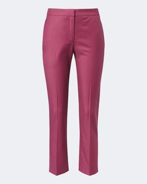 McQueen Wool Gaberdine Slim Pants - Red