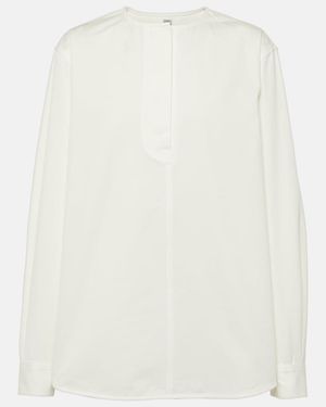 TOTEME Cotton Twill Blouse - White