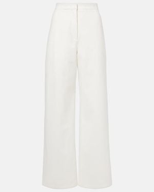 FFORME Jeans Anchos Strider De Tiro Alto - Blanco