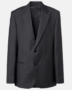Gucci Pinstripe Wool Blazer - Black