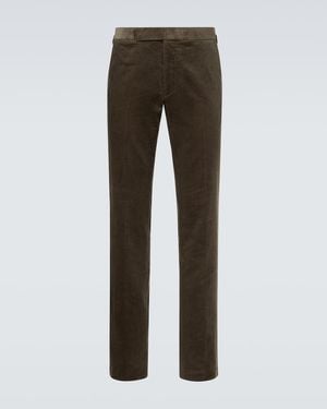 Ralph Lauren Cotton Corduroy Slim Trousers - Grey