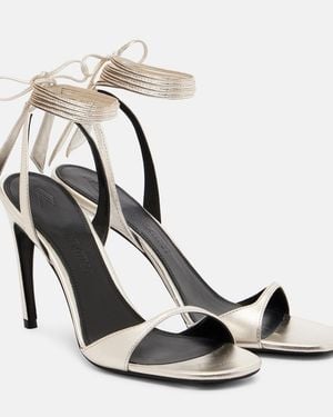 The Attico Ora 95 Metallic Leather Slingback Sandals