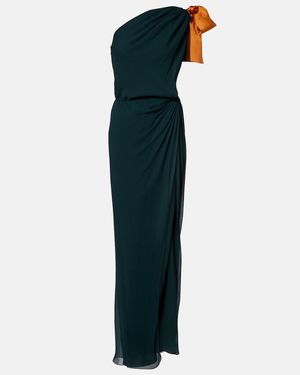 Saint Laurent Silk Chiffon Gown - Green