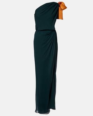 Saint Laurent Silk Chiffon Gown - Green
