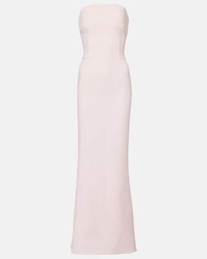 Safiyaa Sofie Embellished Crepe Bustier Gown - Pink
