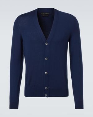 Tom Ford Cardigan Aus Wolle - Blau