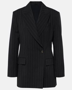 Brunello Cucinelli Pinstripe-Pattern Blazer - Black