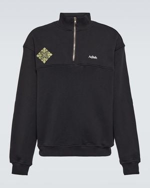 Adish Logo Cotton Jersey Sweatshirt - Blue
