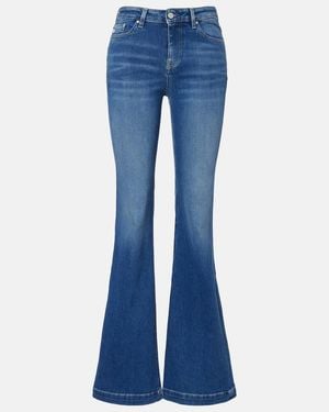 AG Jeans Tropea High-Rise Flare Jeans - Blue
