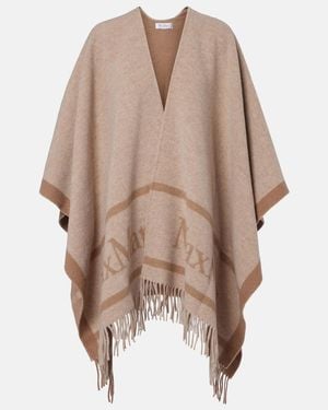 Max Mara Fringed Wool Scarf - Purple