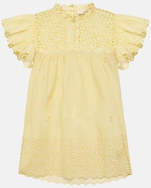 Ulla Johnson Kassi Cotton Voile Top - Yellow