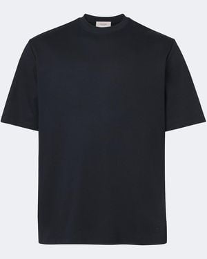 Agnona Cotton And Silk Jersey T-Shirt - Black