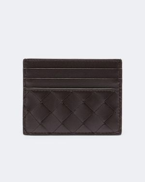 Bottega Veneta Intrecciato Leather Card Holder - Black